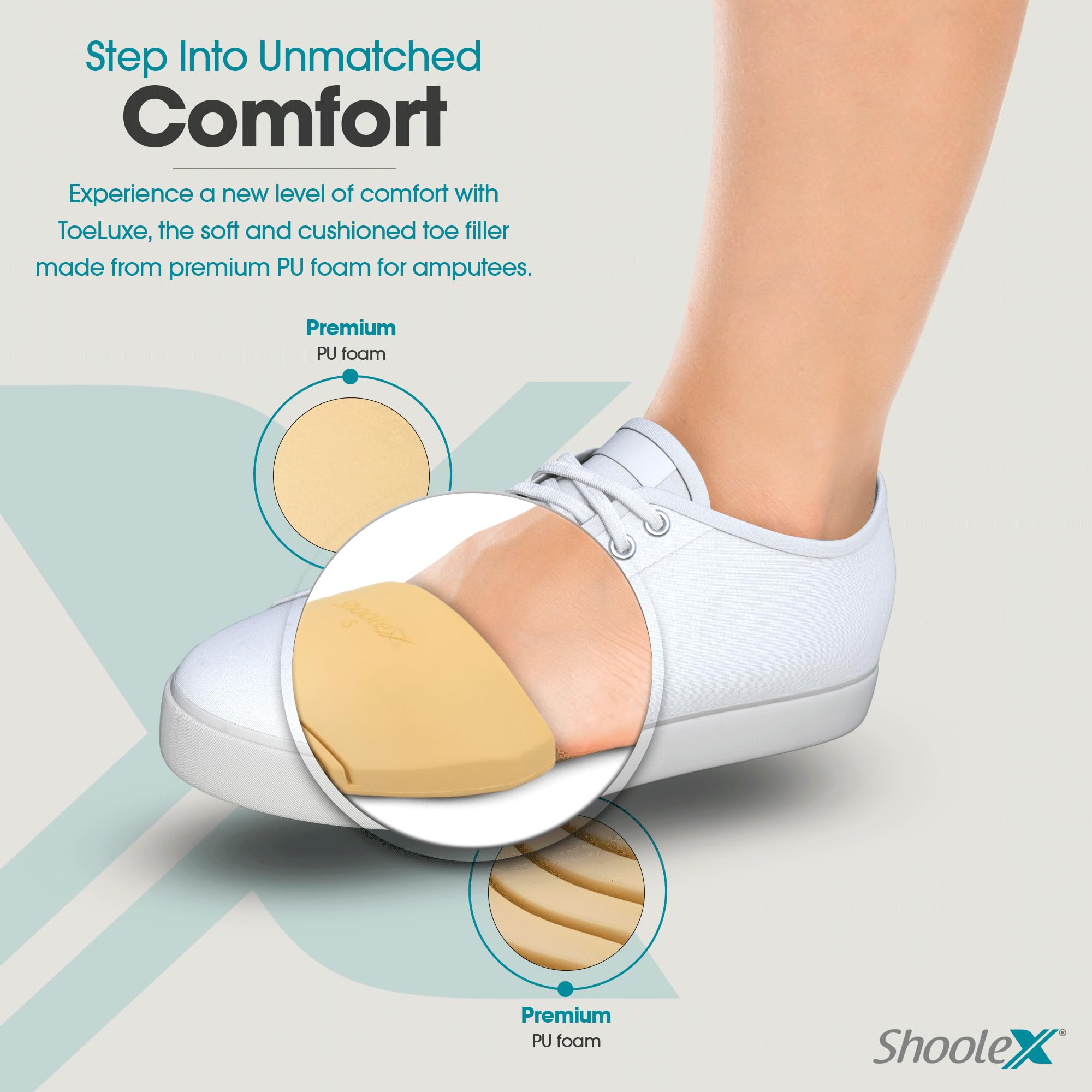 Shoolex™ ToeLuxe Amputee Toe Filler – Soft Cushioning & Balance for Partial Foot Amputees