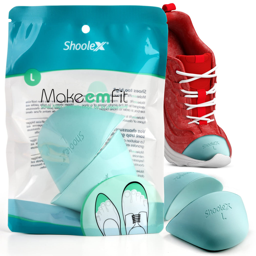 Shoolex Shoe Filler for Too Big Shoes Men/Women Memory Foam Toe Cushion Insert to Make Shoes Fit Tighter Shoe Size Reducer for Sport Dress Casual High Heels