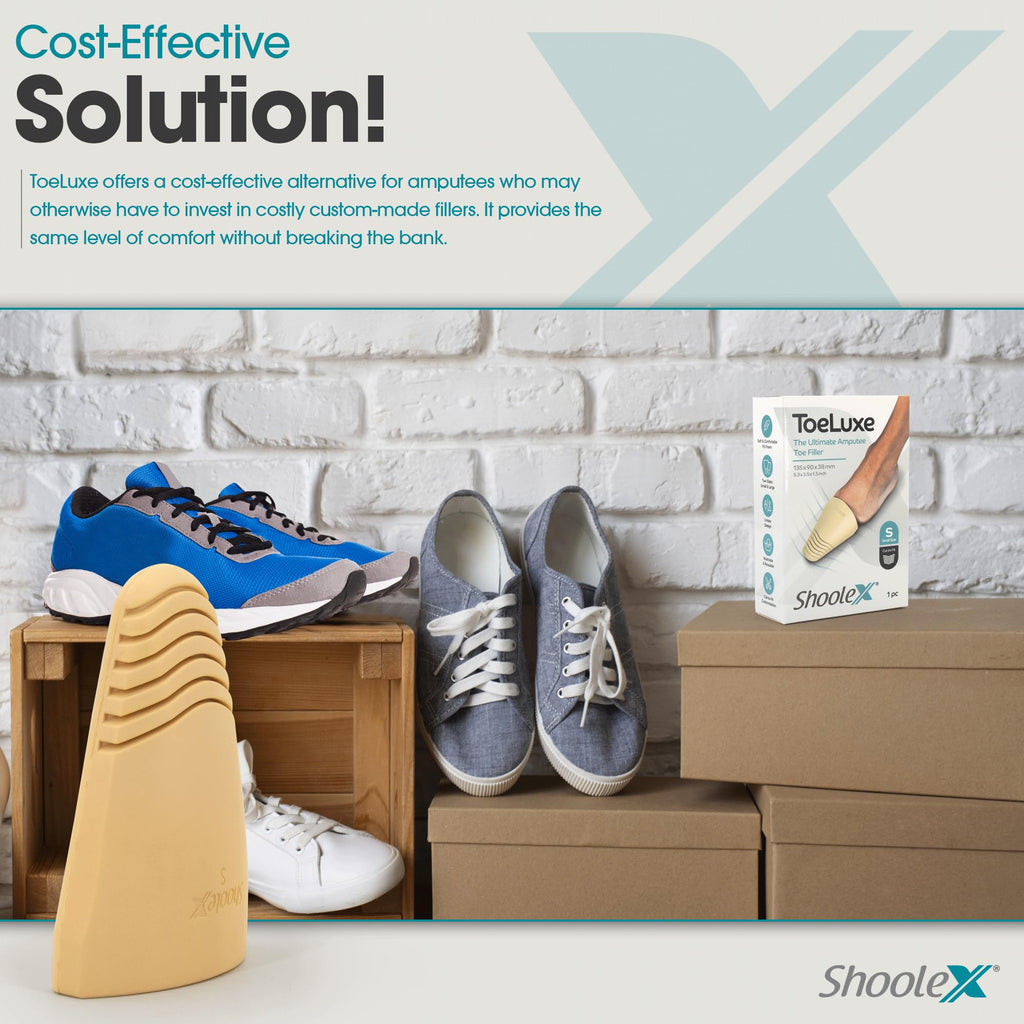 Shoolex™ ToeLuxe Amputee Toe Filler – Soft Cushioning & Balance for Partial Foot Amputees