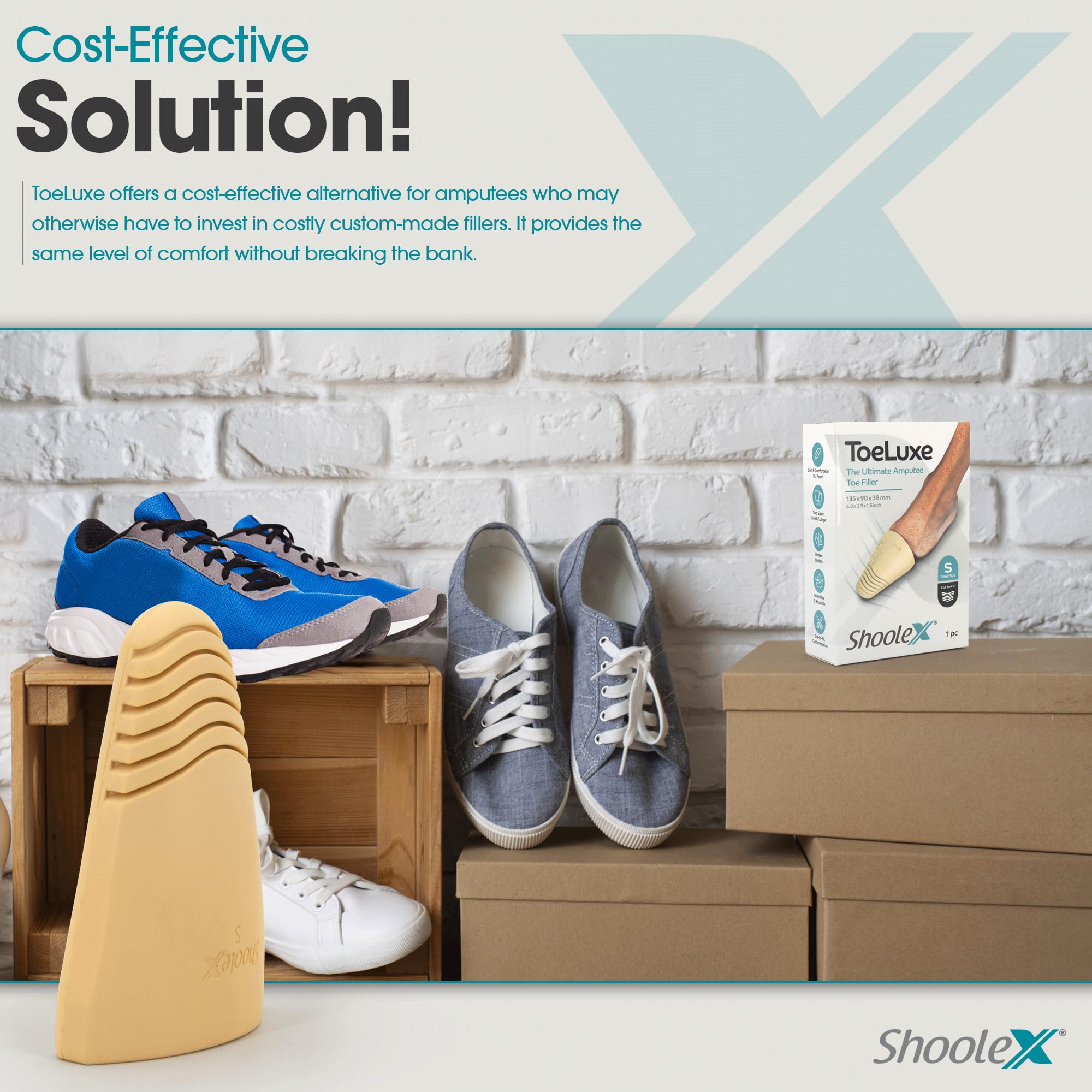 Shoolex™ ToeLuxe Amputee Toe Filler – Soft Cushioning & Balance for Partial Foot Amputees
